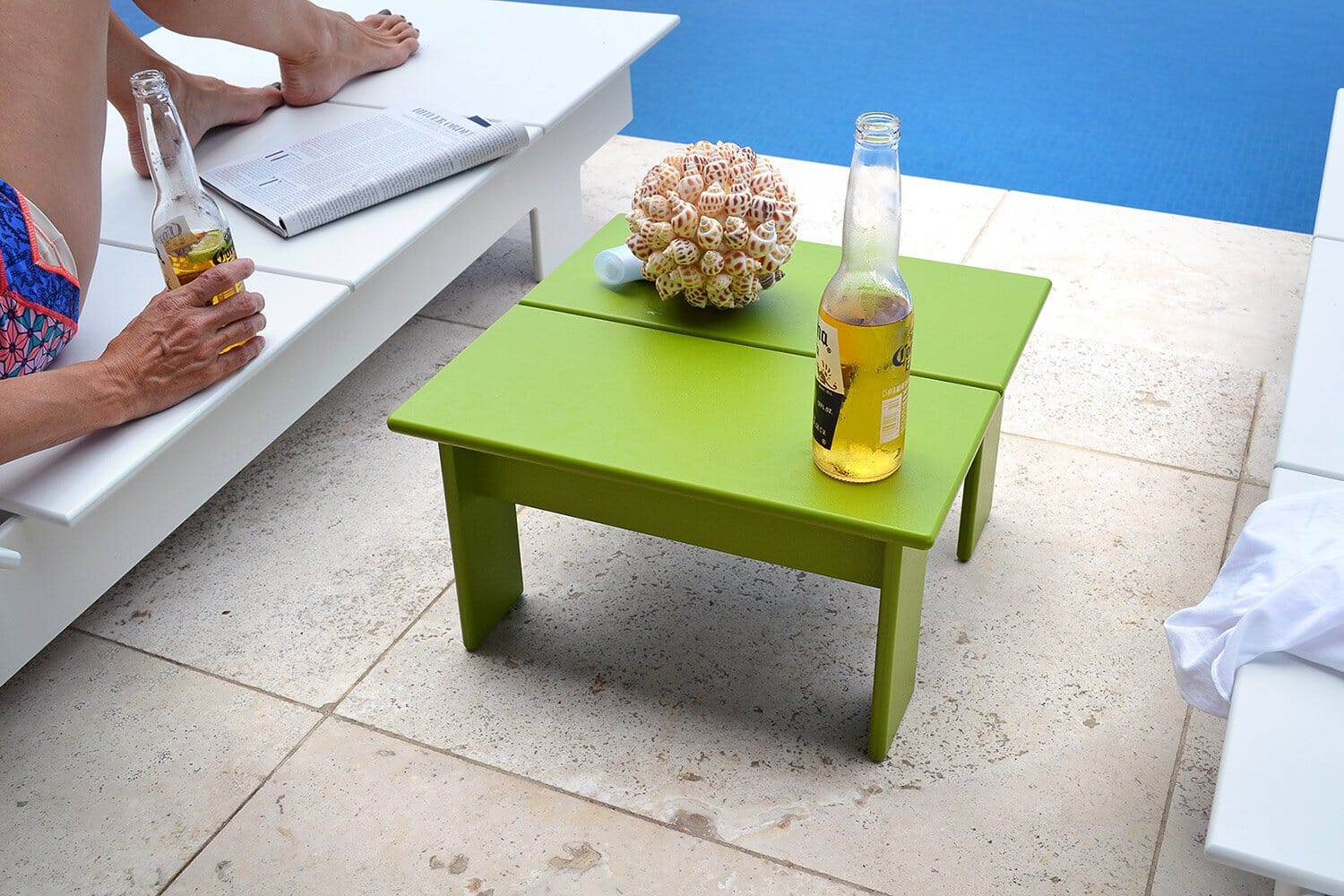 Lollygagger Recycled Outdoor Ottoman/Side Table