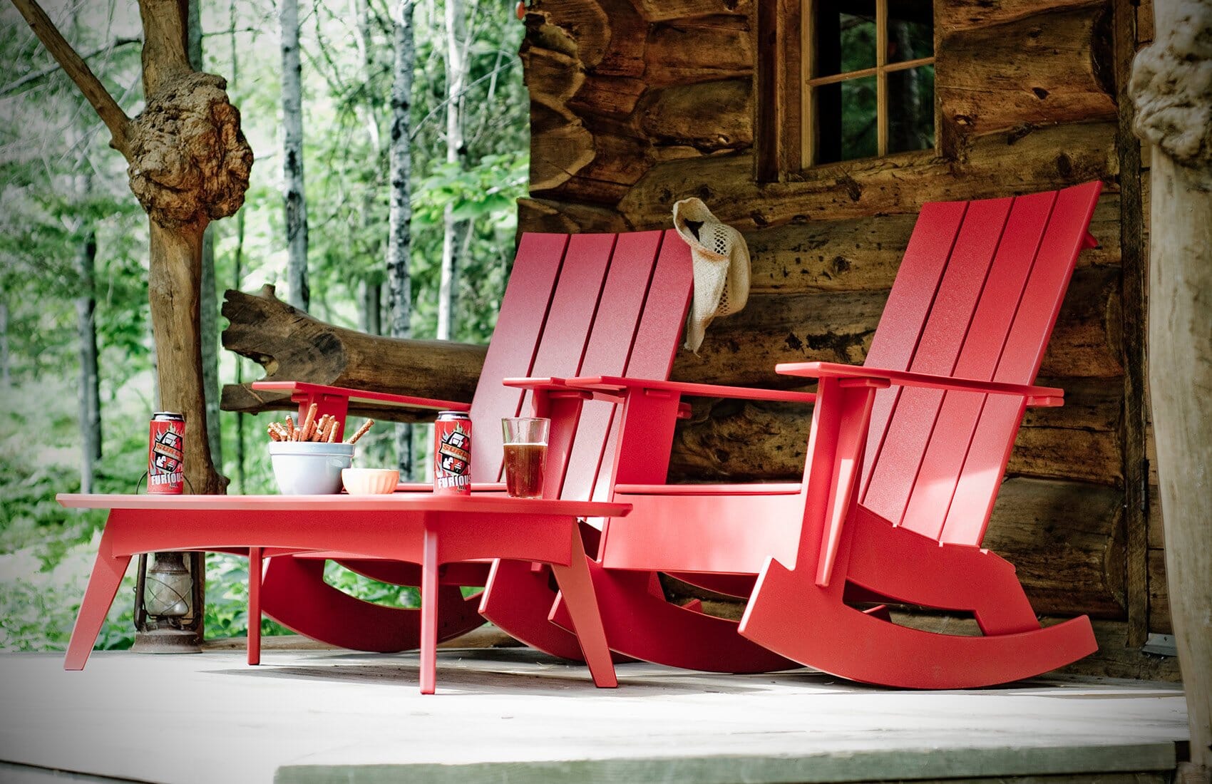 Flat Recycled Outdoor Rocking Adirondack Chair