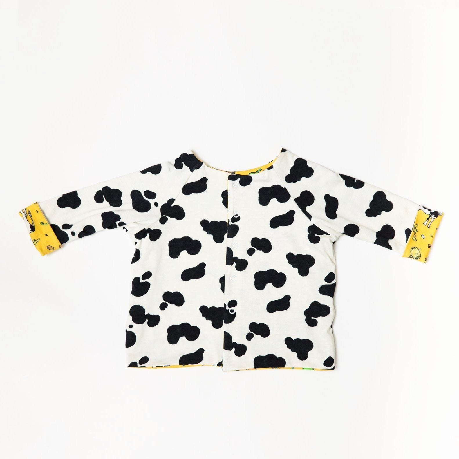 Baby's Soft Bamboo Reversible Farm + Cow Cardigan