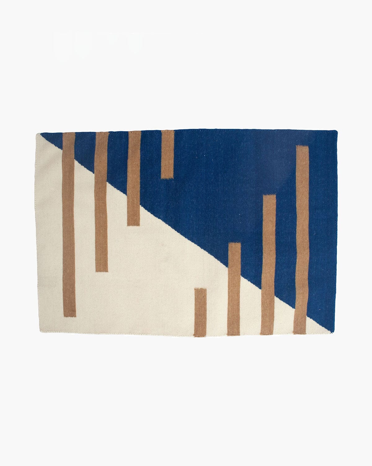 Luna Stripes Wool Rug - Blue