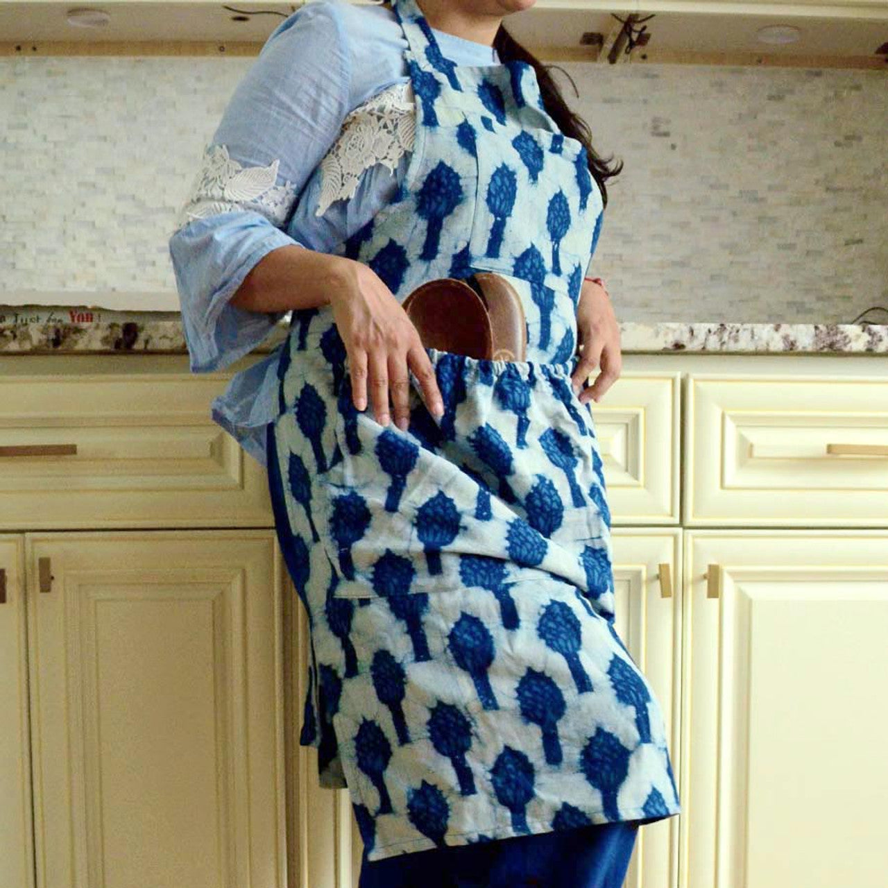 Magnolia Blue Harvest Apron