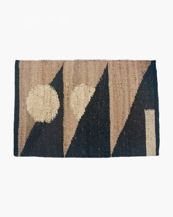 Margeaux Triangles Jute Rug - Black