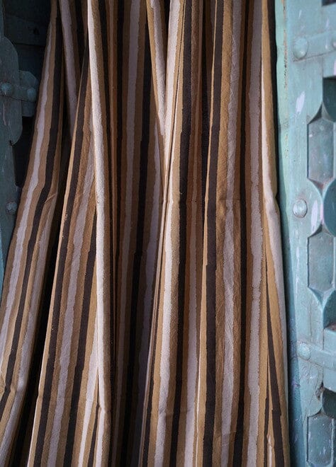 Mason Taupe Stripe Curtain Panel