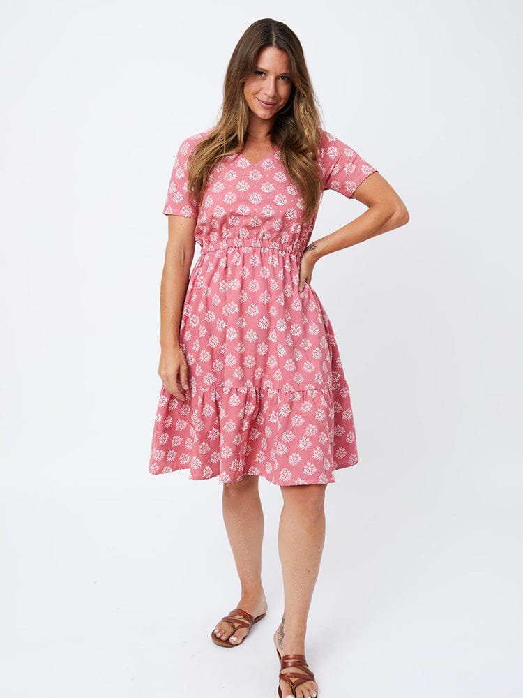 Lydia Floral Rose Dress