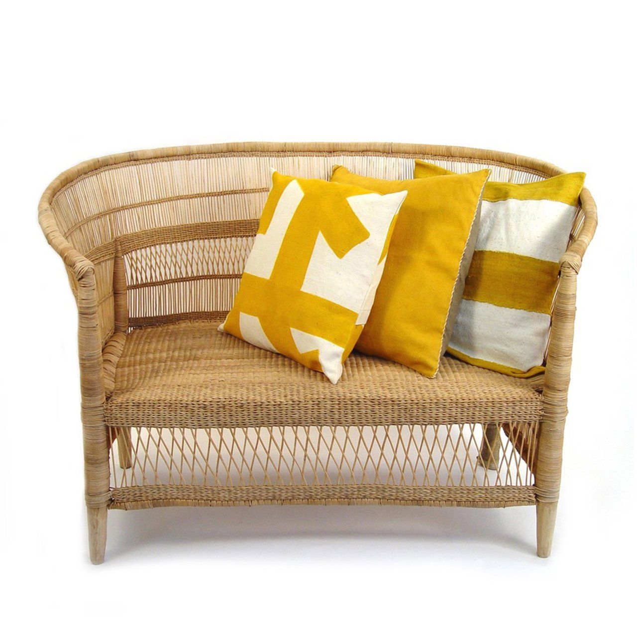 Malawi Cane Loveseat - Natural