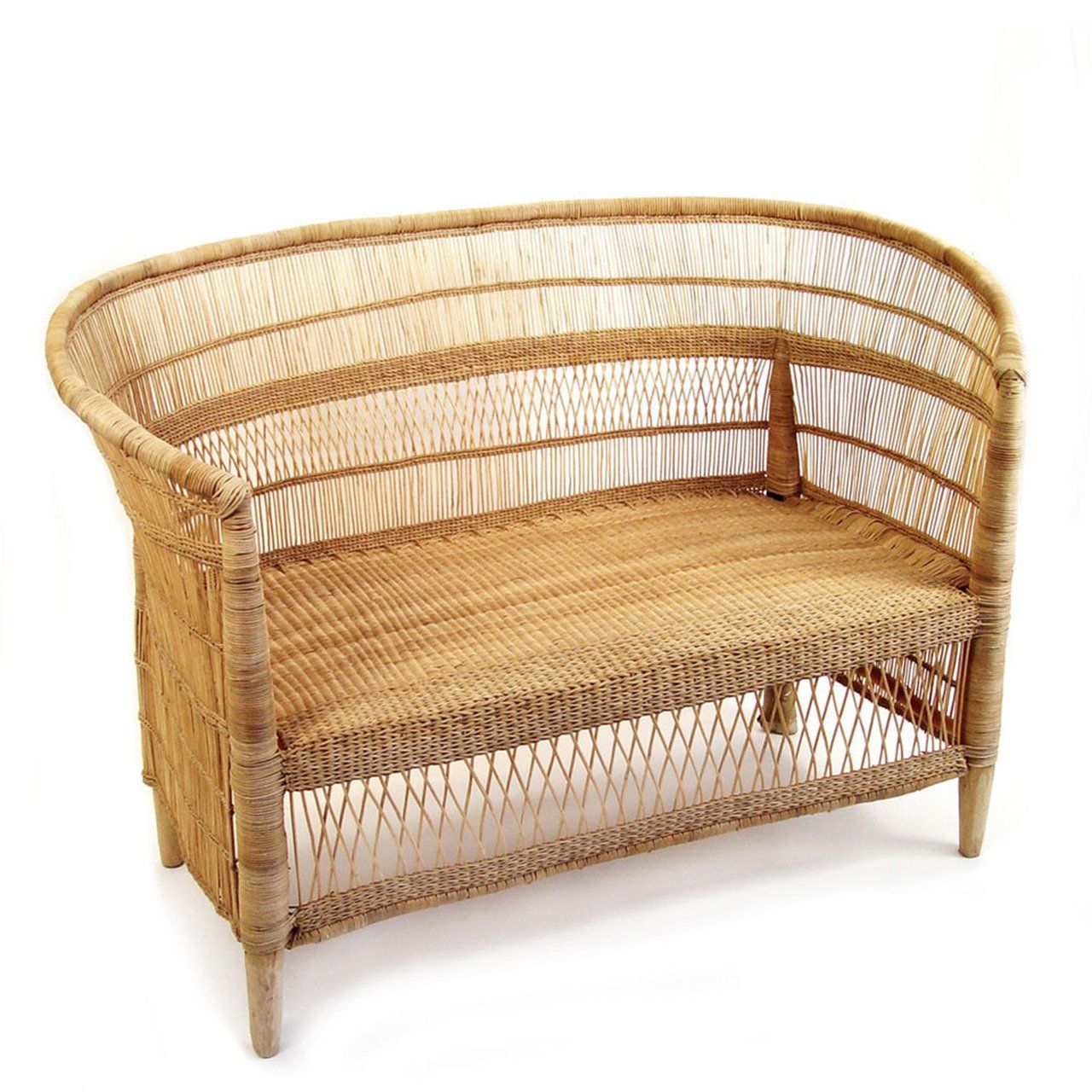 Malawi Cane Loveseat - Natural