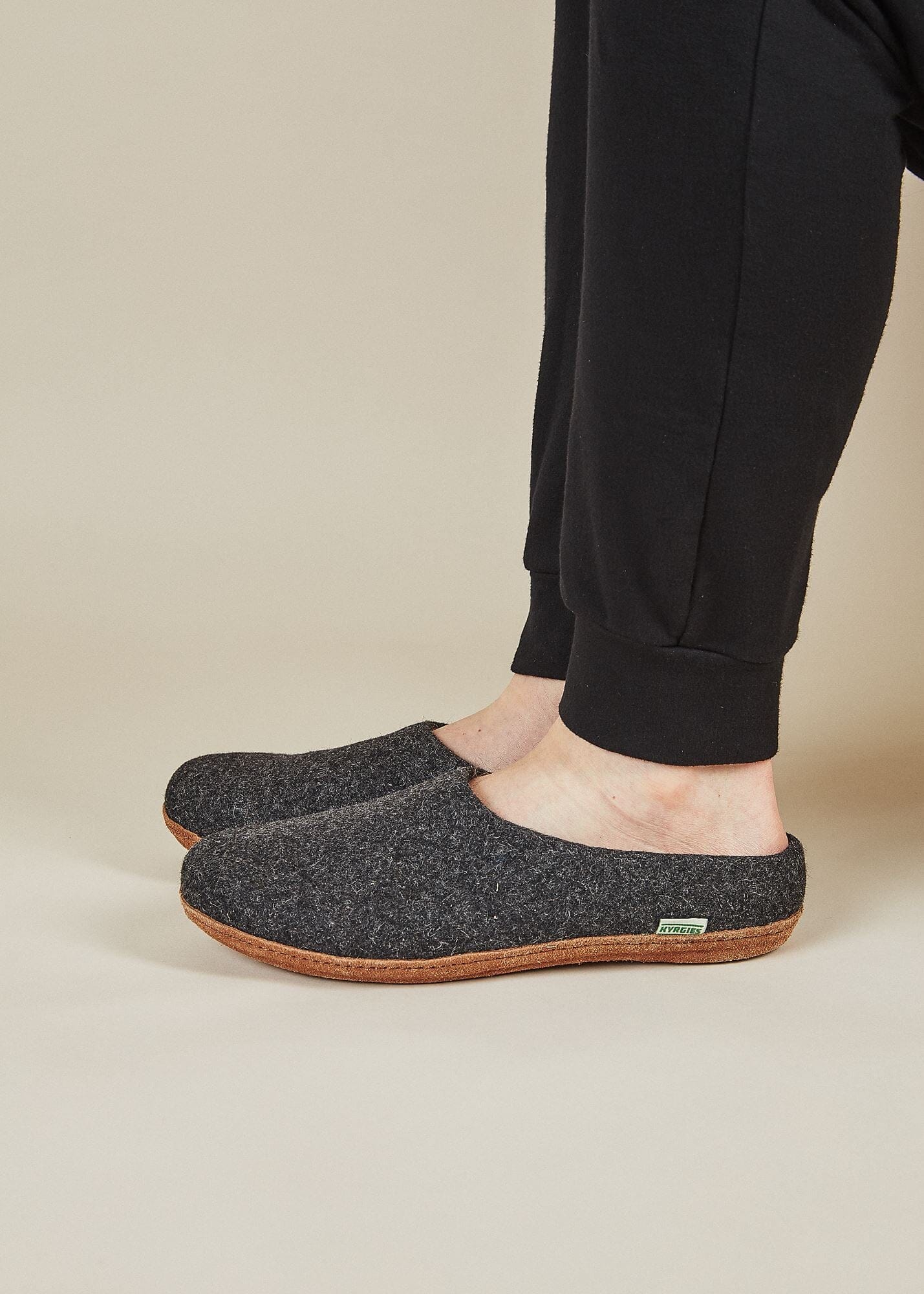 Men's Molded Sole Low Back Wool Slippers