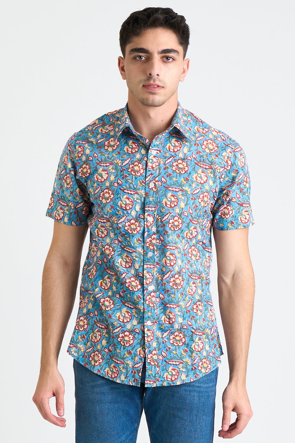 Men's Prat Short Sleeve Shirt - Mughal Floral