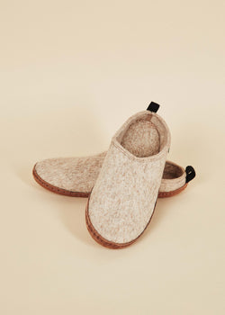 Men's Wool Slipper Slides Slippers Kyrgies Oatmeal 7-7.5 