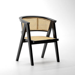 Zelia Black Rattan Dining Chair