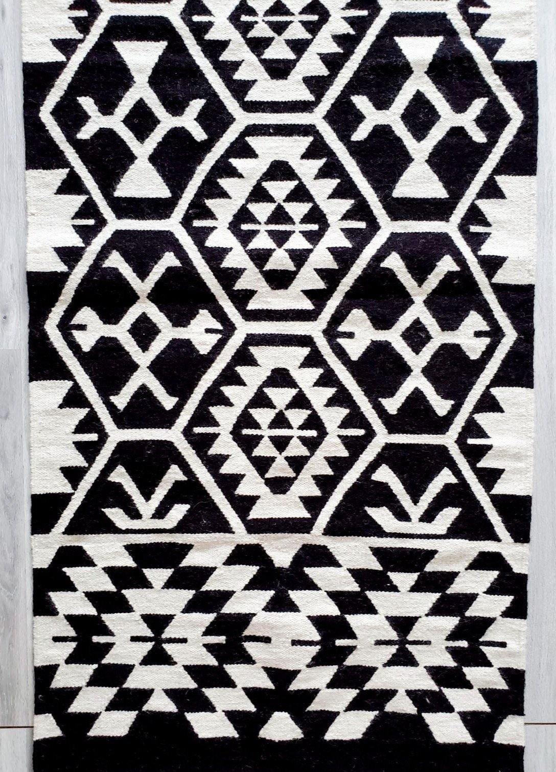 Black Western Kilim Rug / Runner