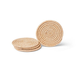 Natural Raffia Coaster Set