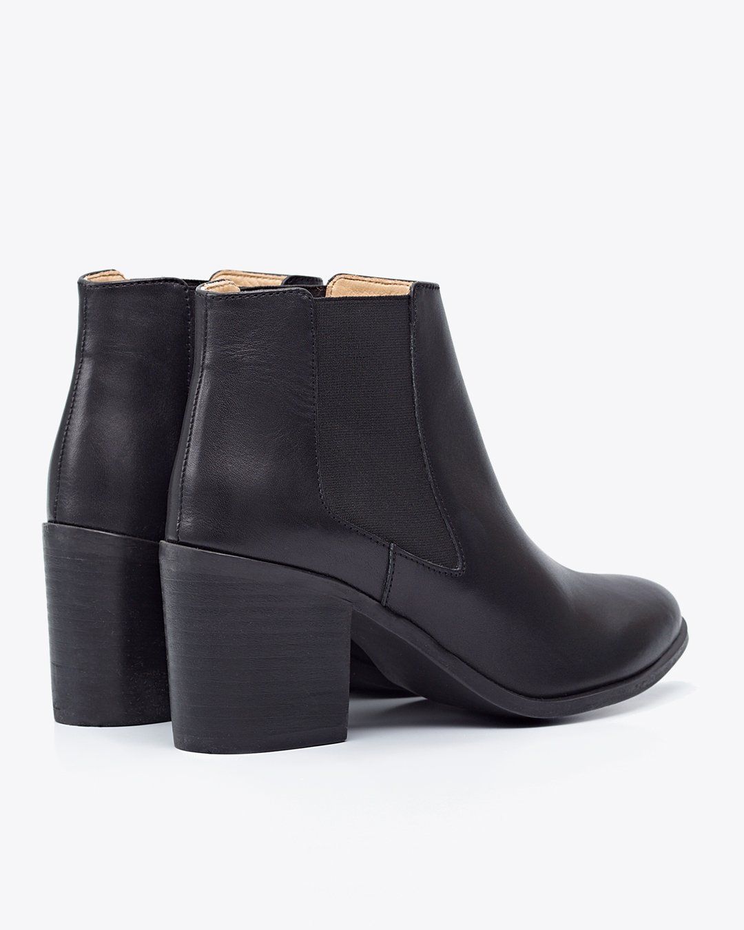 black heeled chelsea boots womens