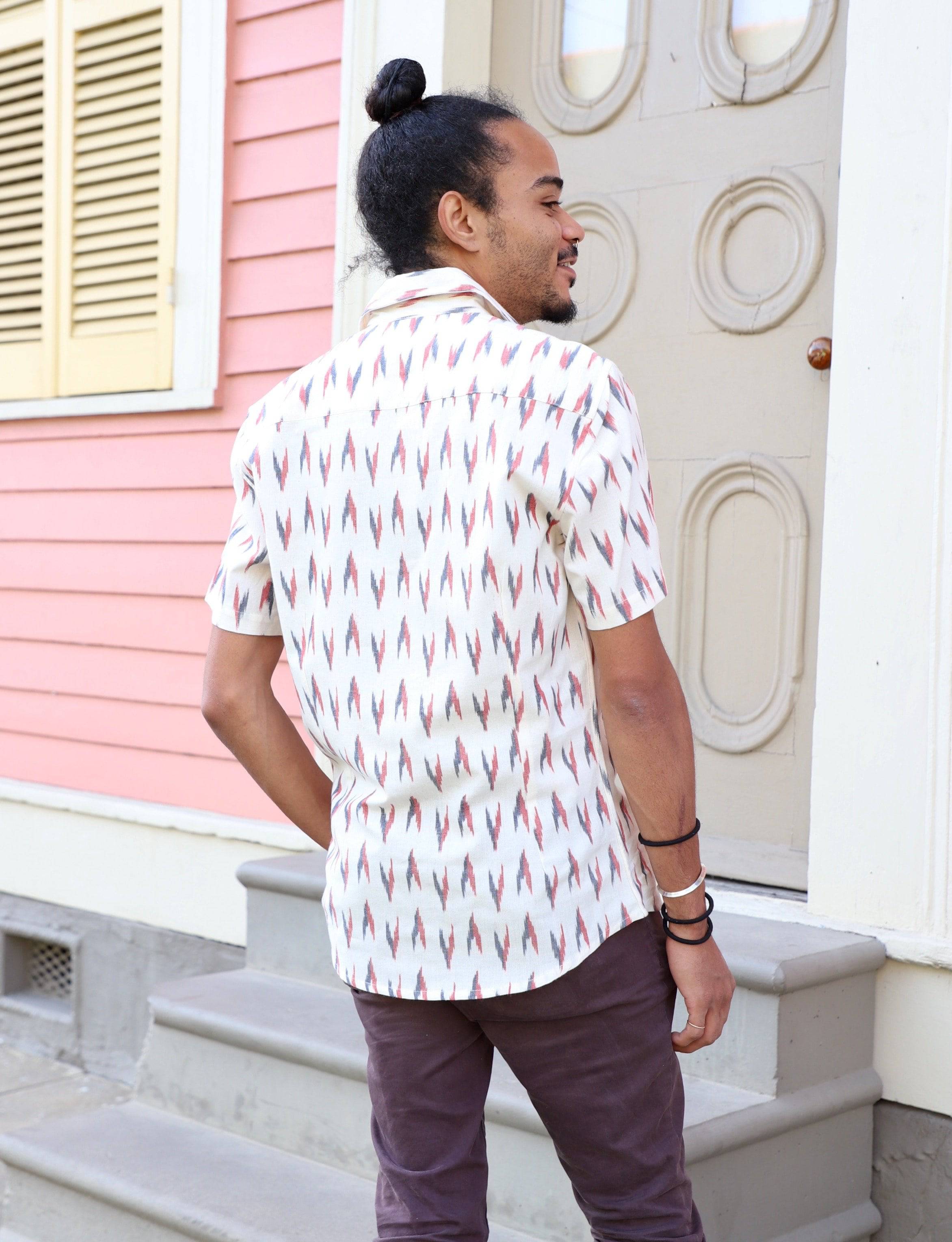 Men's Aspen Button Down Ikat Shirt