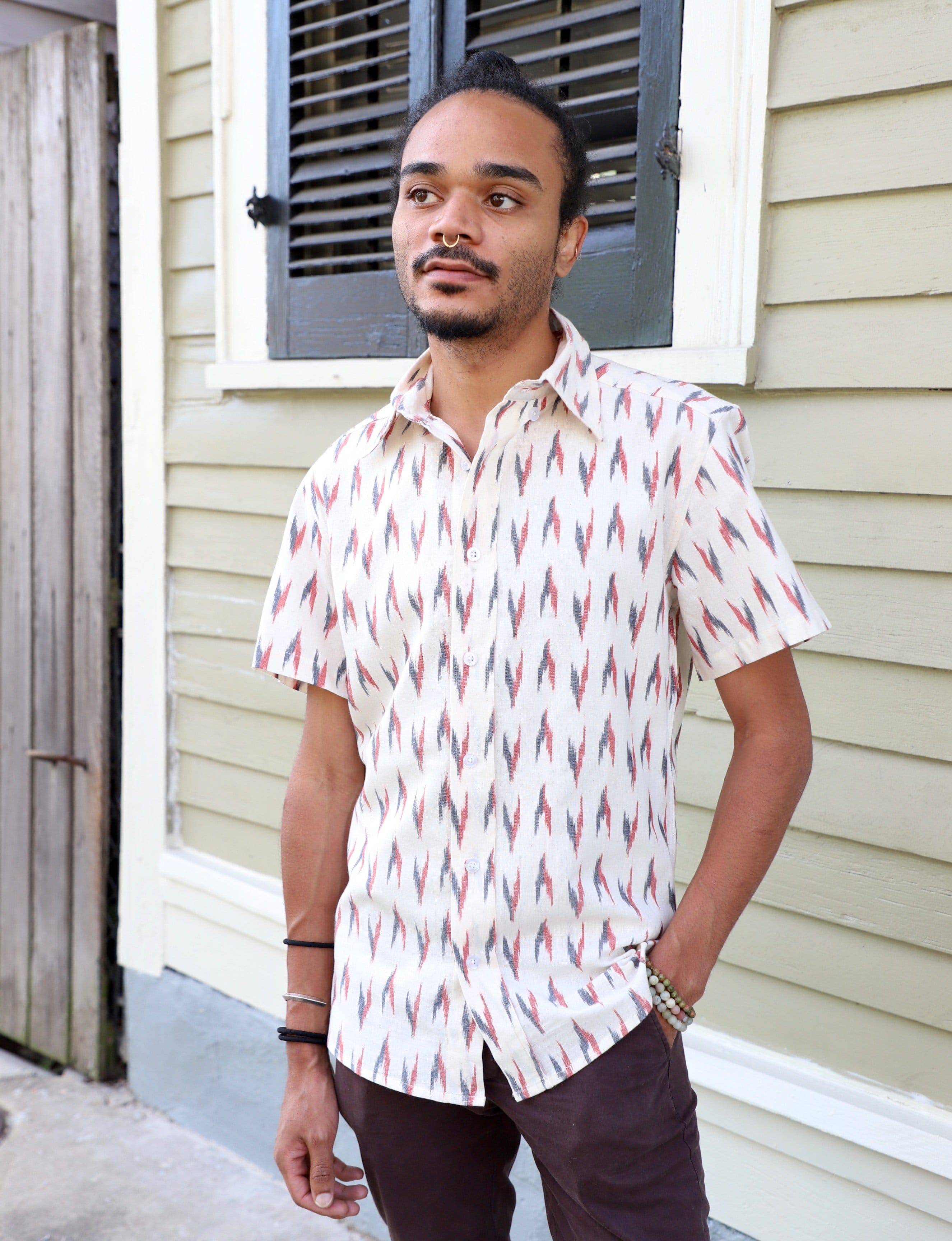 Men's Aspen Button Down Ikat Shirt