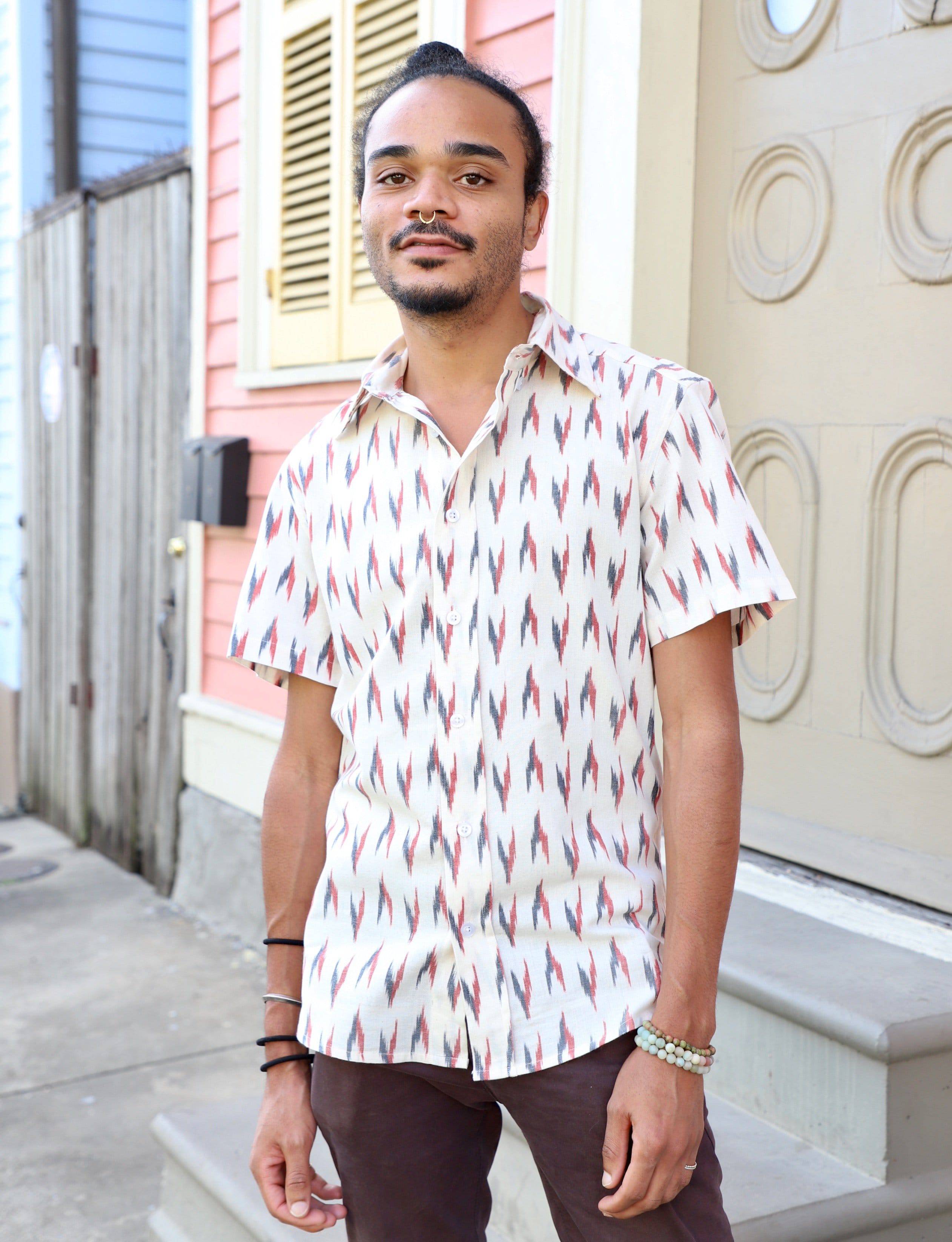 Men's Aspen Button Down Ikat Shirt