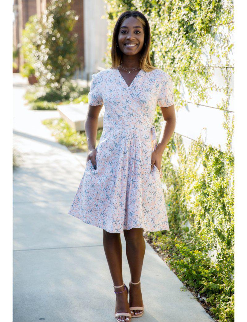 Blushing Wrap Dress