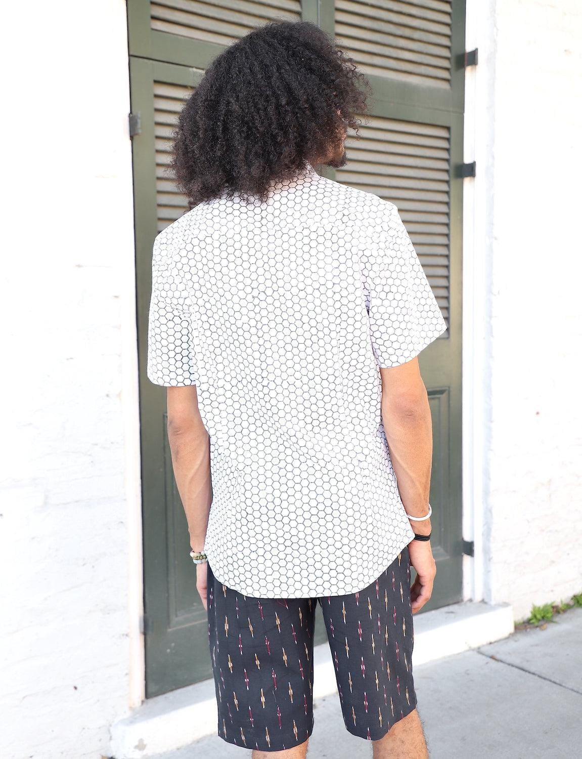 Men's Honeycomb Button Down Shirt