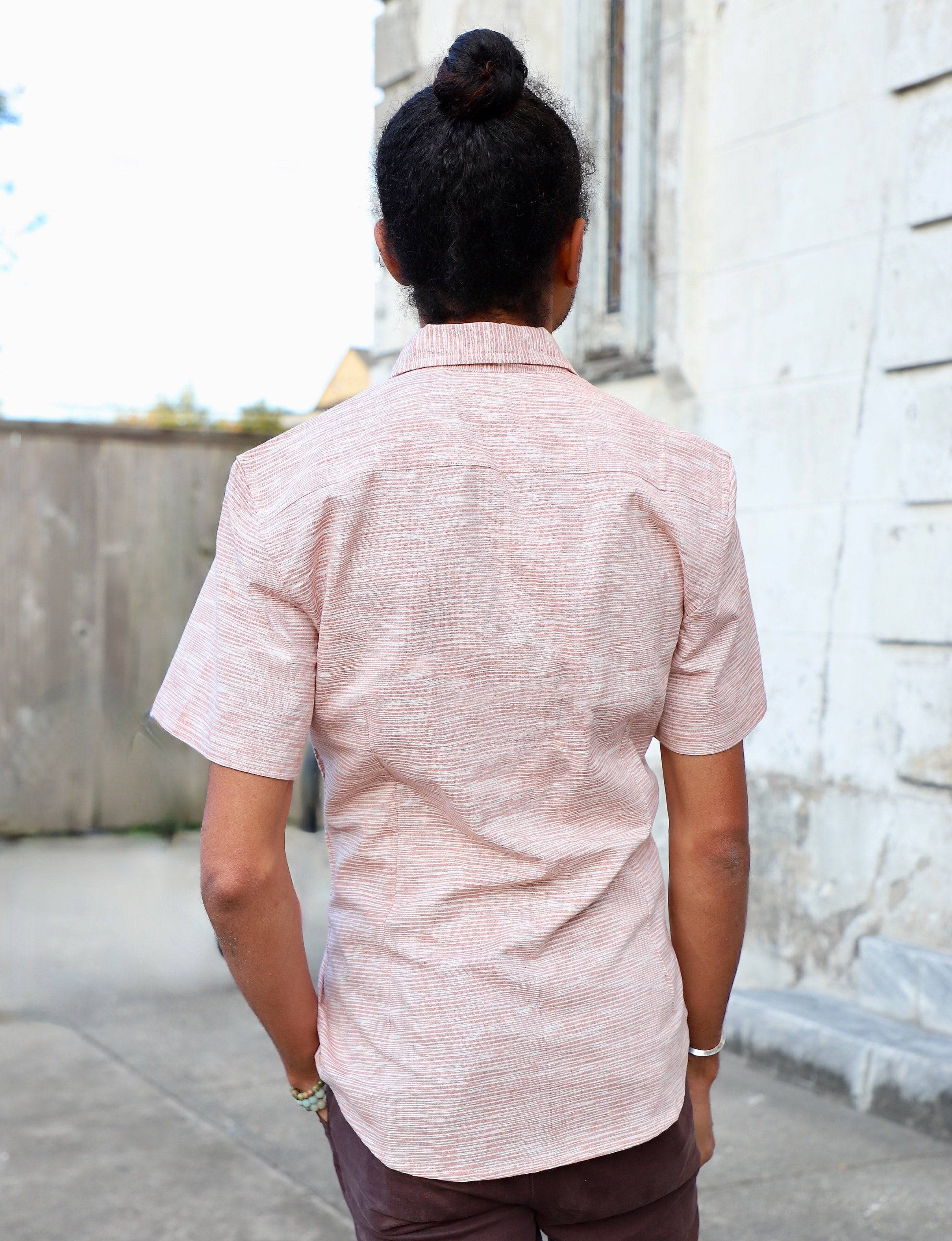 Men's Salmon Button Down Shirt