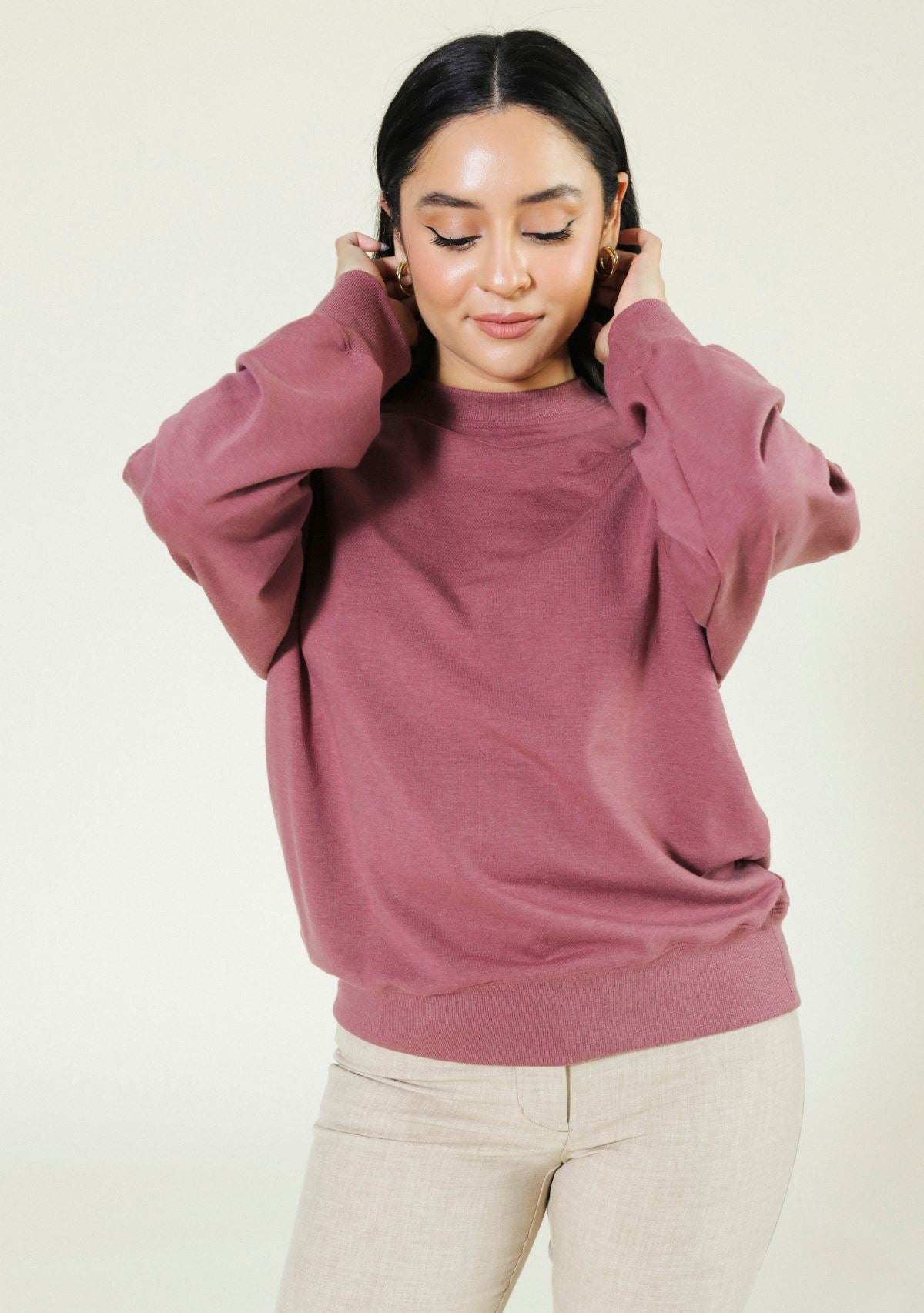 Gabbie Oversized Tencel Crew Sweatshirt