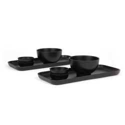 Recycled Bamboo Sushi Set Dinnerware Sets EKOBO Black 