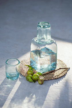 Recycled Glass Carafe + Tumbler Set Drinkware Magda Made 