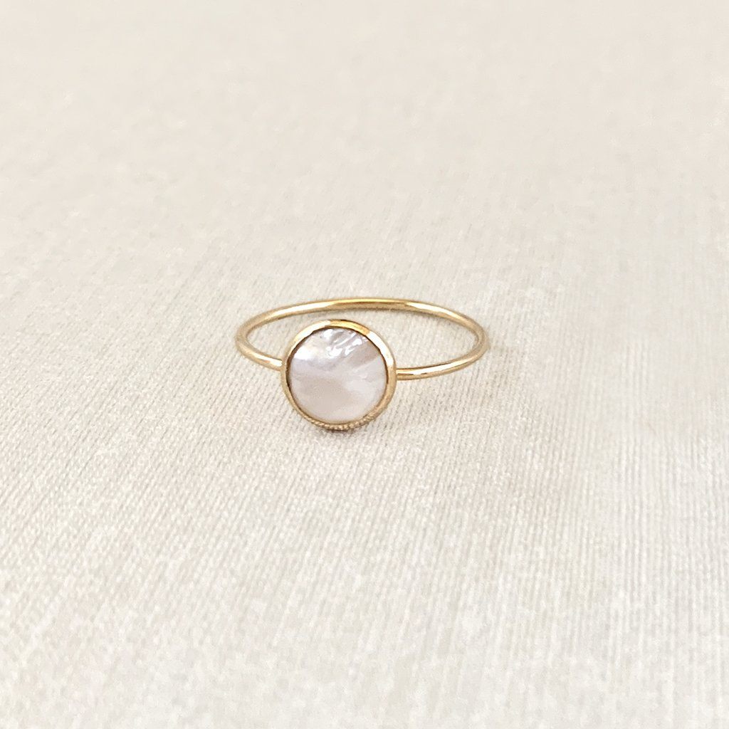 Deep Pearl Recycled Gold Ring