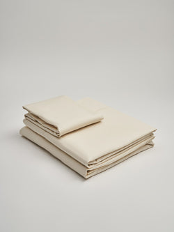 Sateen Bed Sheet Set - Natural