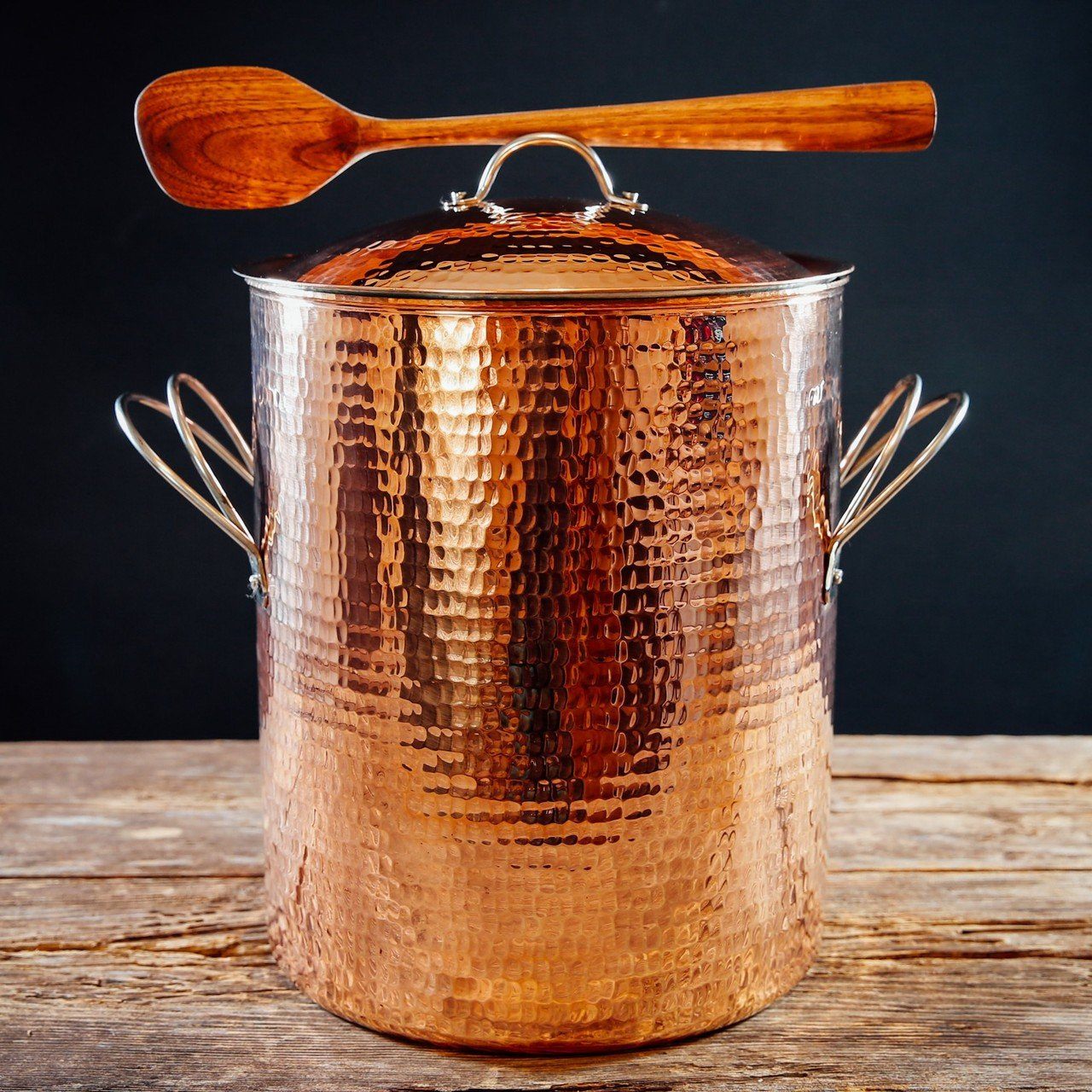 Big, Beautiful Recycled Copper Stock Pot