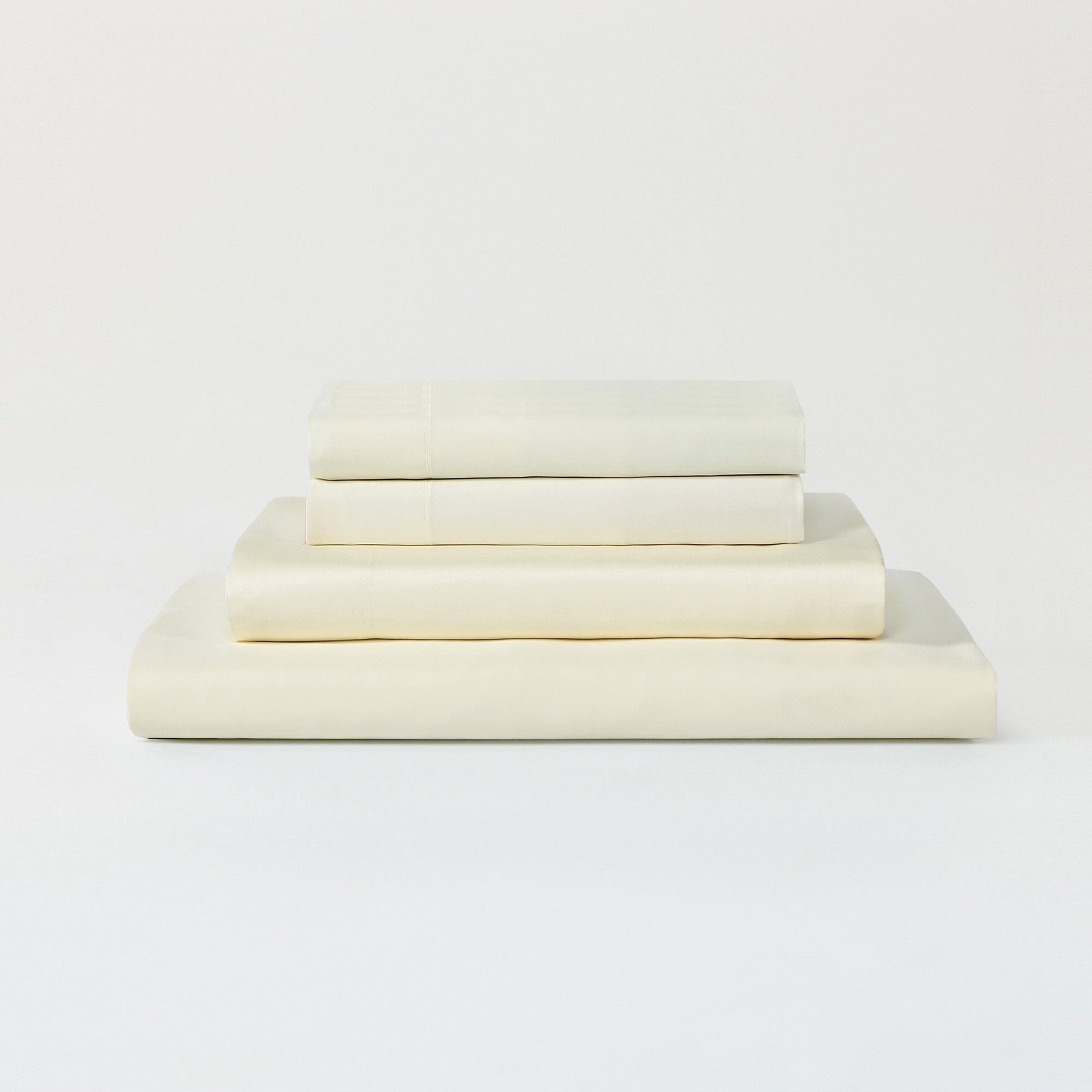 Airy Weight Eucalyptus Sheet Set - Ivory and Pebble