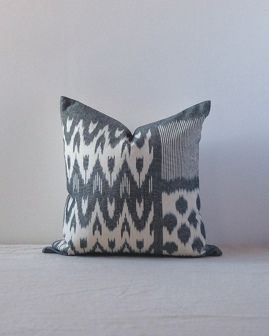 Ella Ikat Throw Pillow Cover