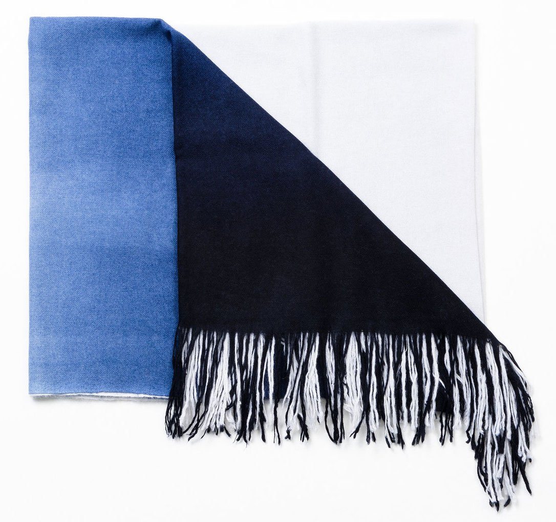 Azure Cashmere Throw Blanket