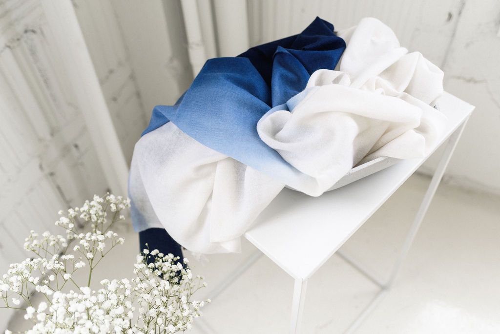 Azure Cashmere Throw Blanket