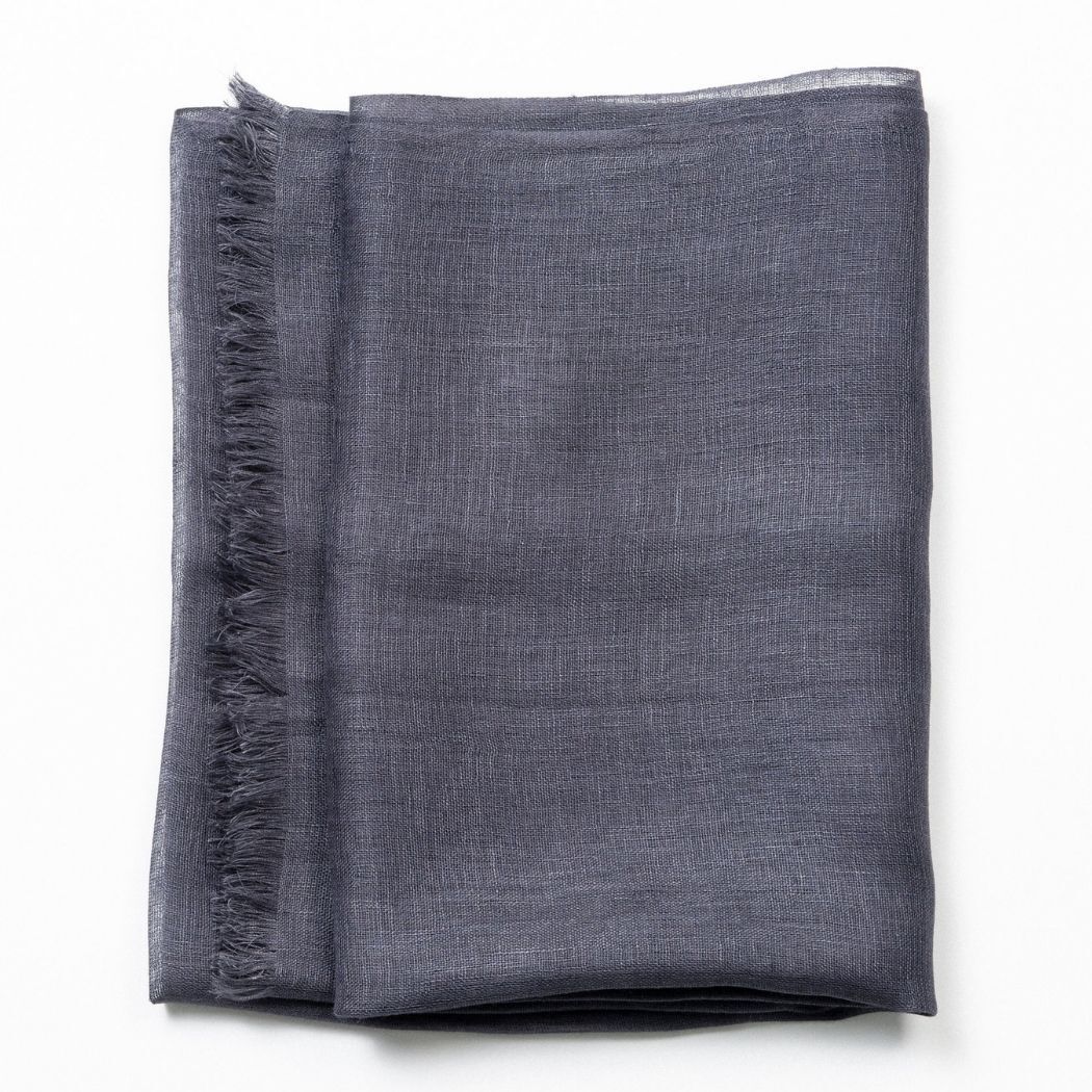 Charcoal Linen ScarfÂ