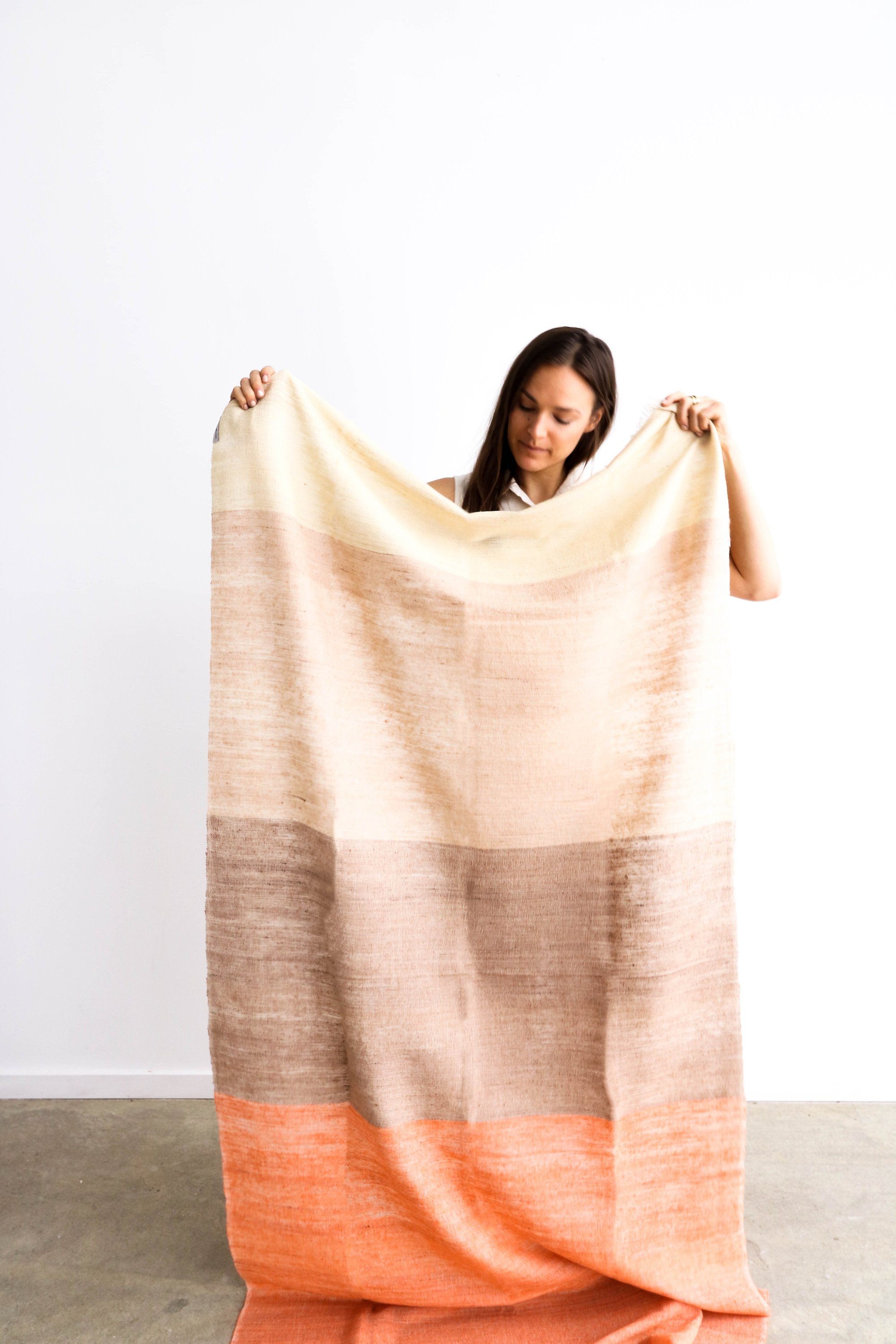 Chestnut Merino Wool Throw Blanket