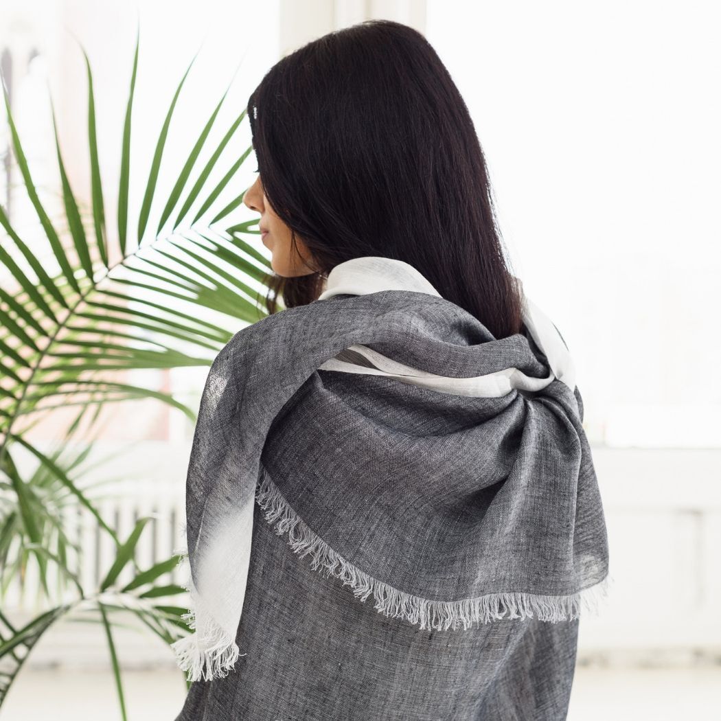 Granite Linen Scarf