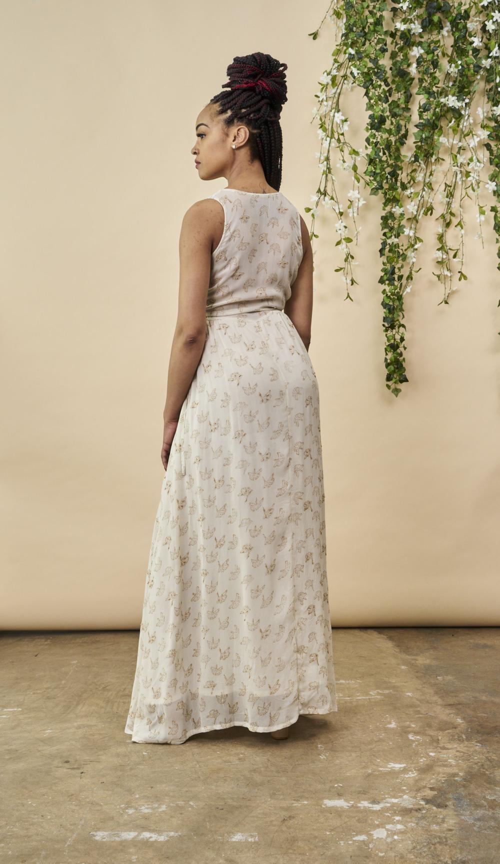 Ginkgo Leaf Maxi Dress