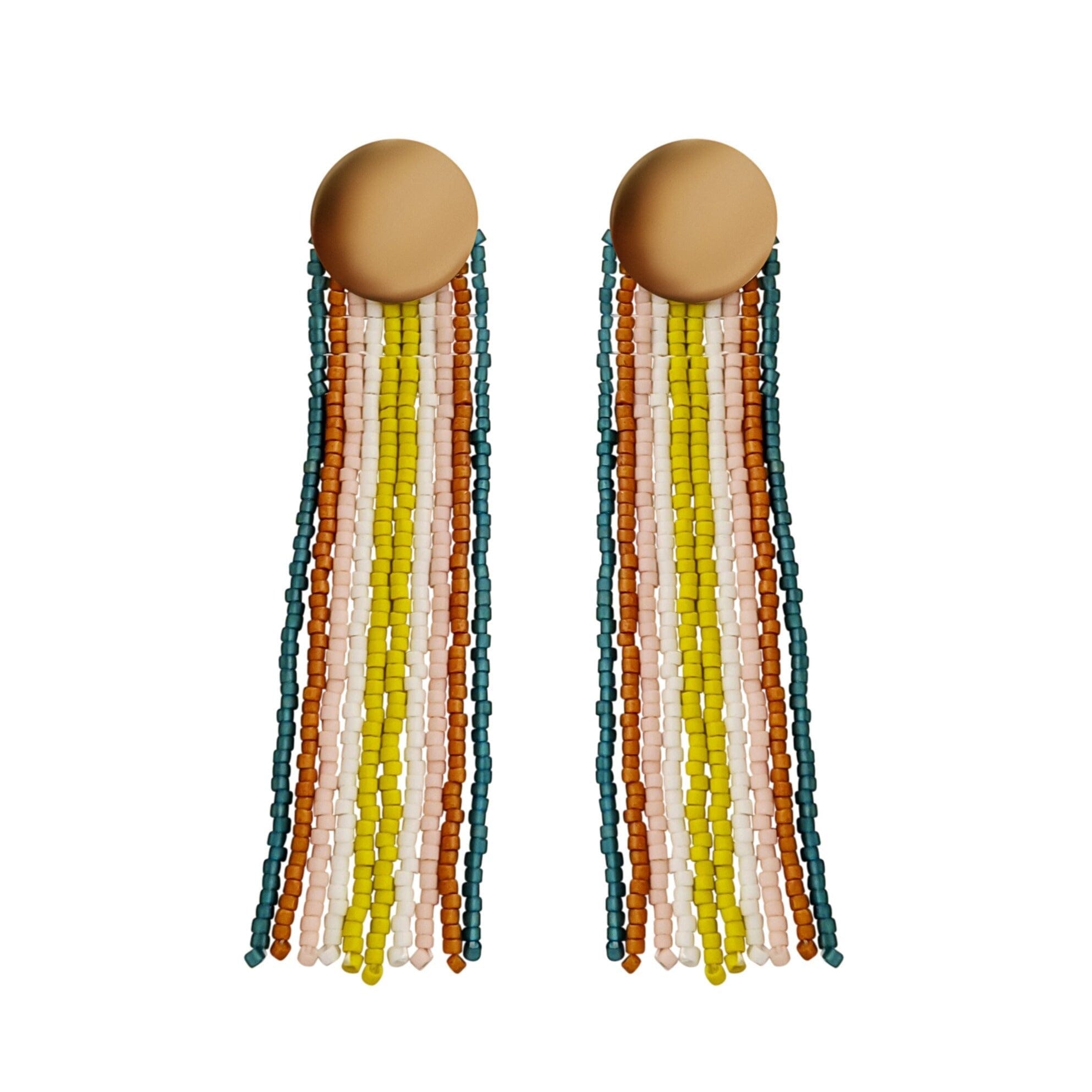 Groovy Stripes Beaded Earrings