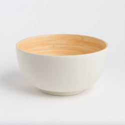 Tchon Bamboo Salad Bowl Salad + Serving Bowls Bibol L Matte White 