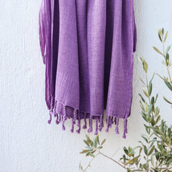 Waffle Weave Turkish Towel - Purple