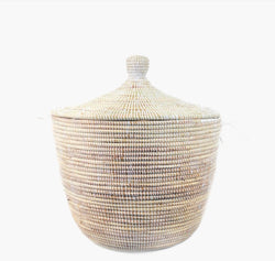 White Floor Basket