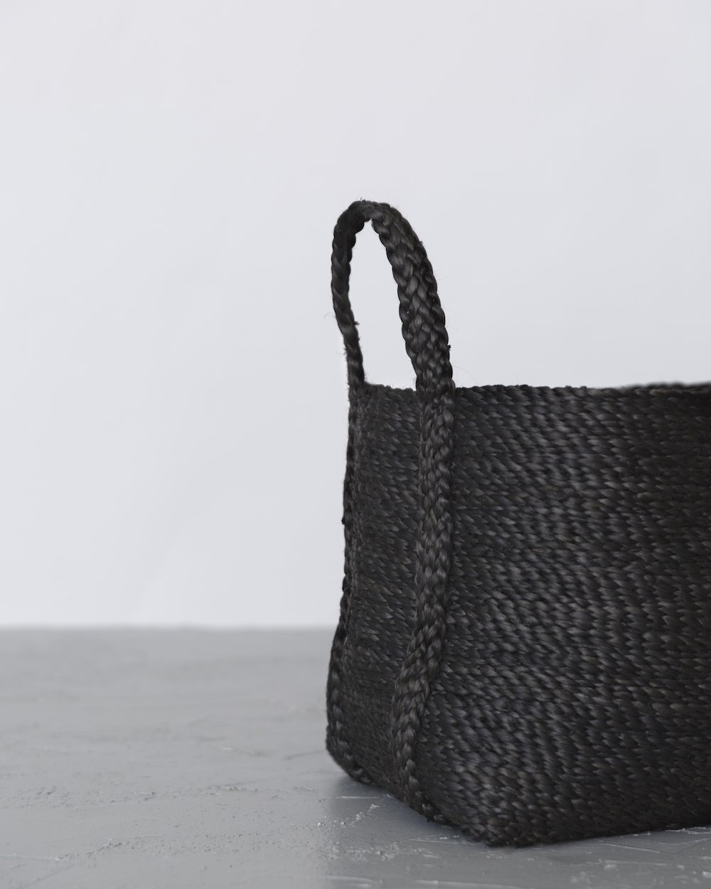 Large Jute Basket - Charcoal