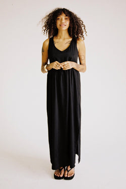 Yarrow Maxi Dress Dresses LA Relaxed Onyx XS 