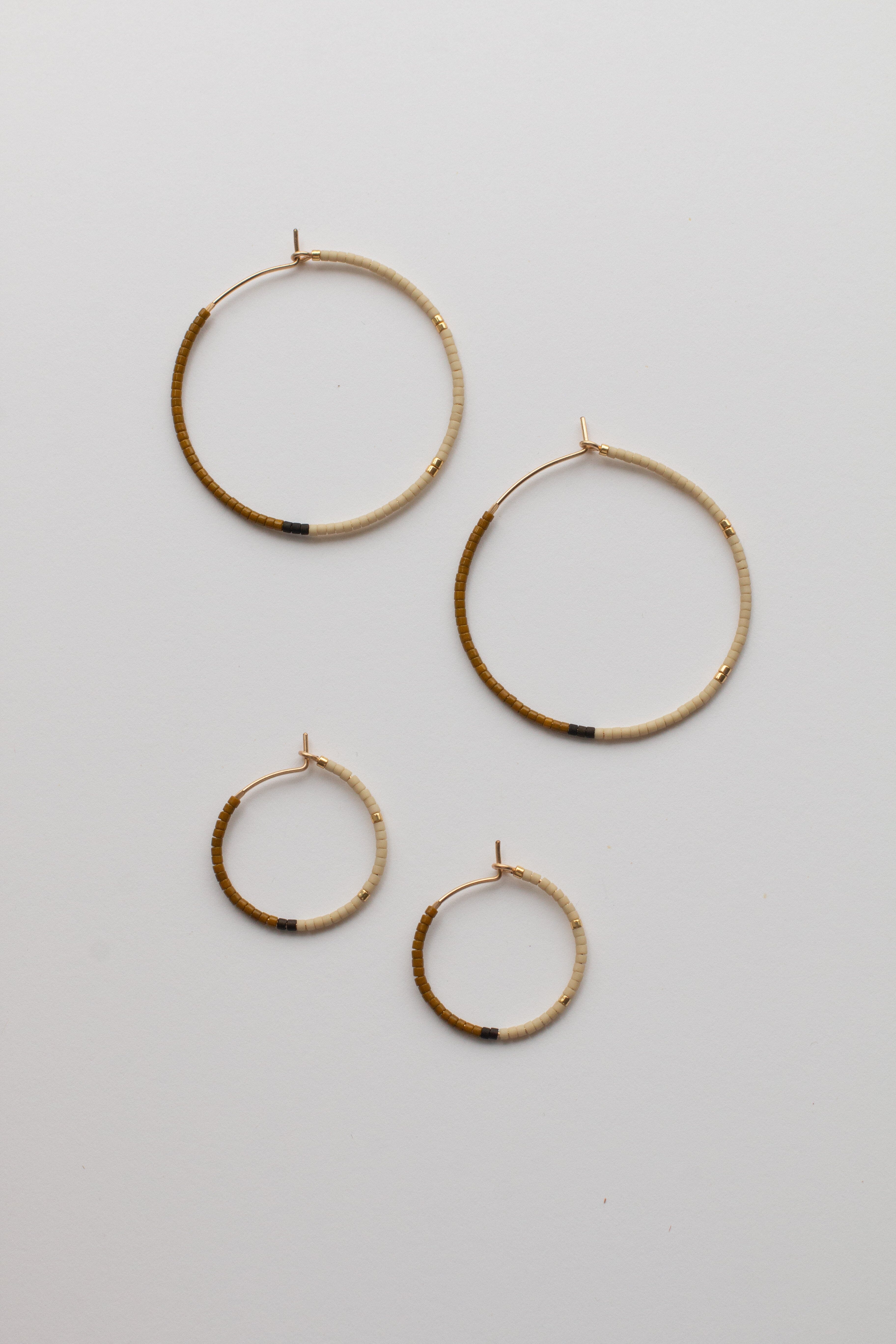 Mala Beaded Hoops