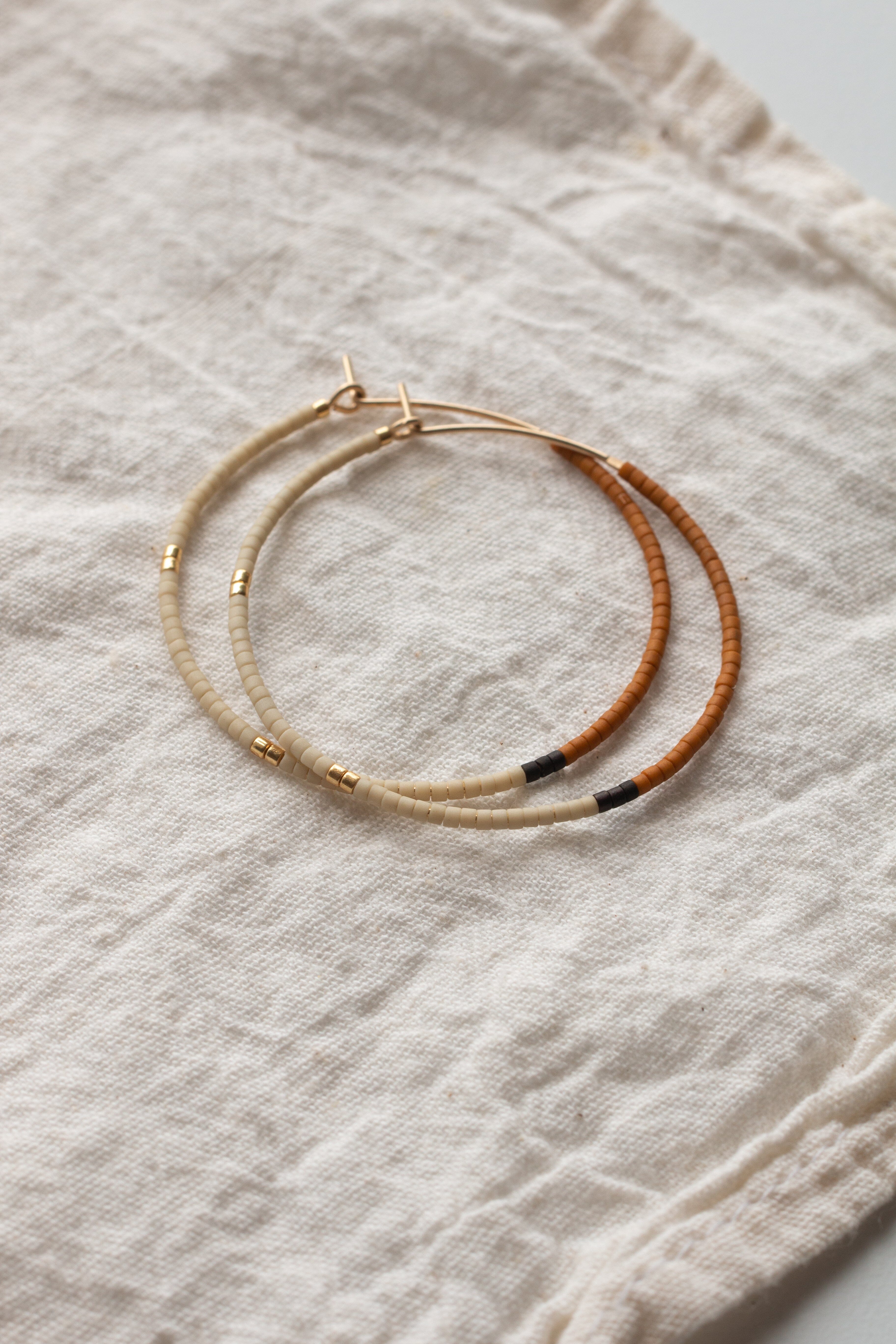 Mala Beaded Hoops