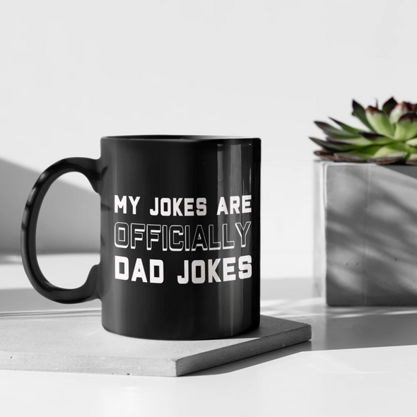 New Dad Mug Pregnancy Announcement To Husband My Jokes Are Officially Dad Jokes New Dad Gift First Time Dad Gift $19.99 | Drinkware