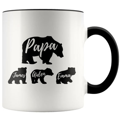 Mama Bear Personalized Black Coffee Mug