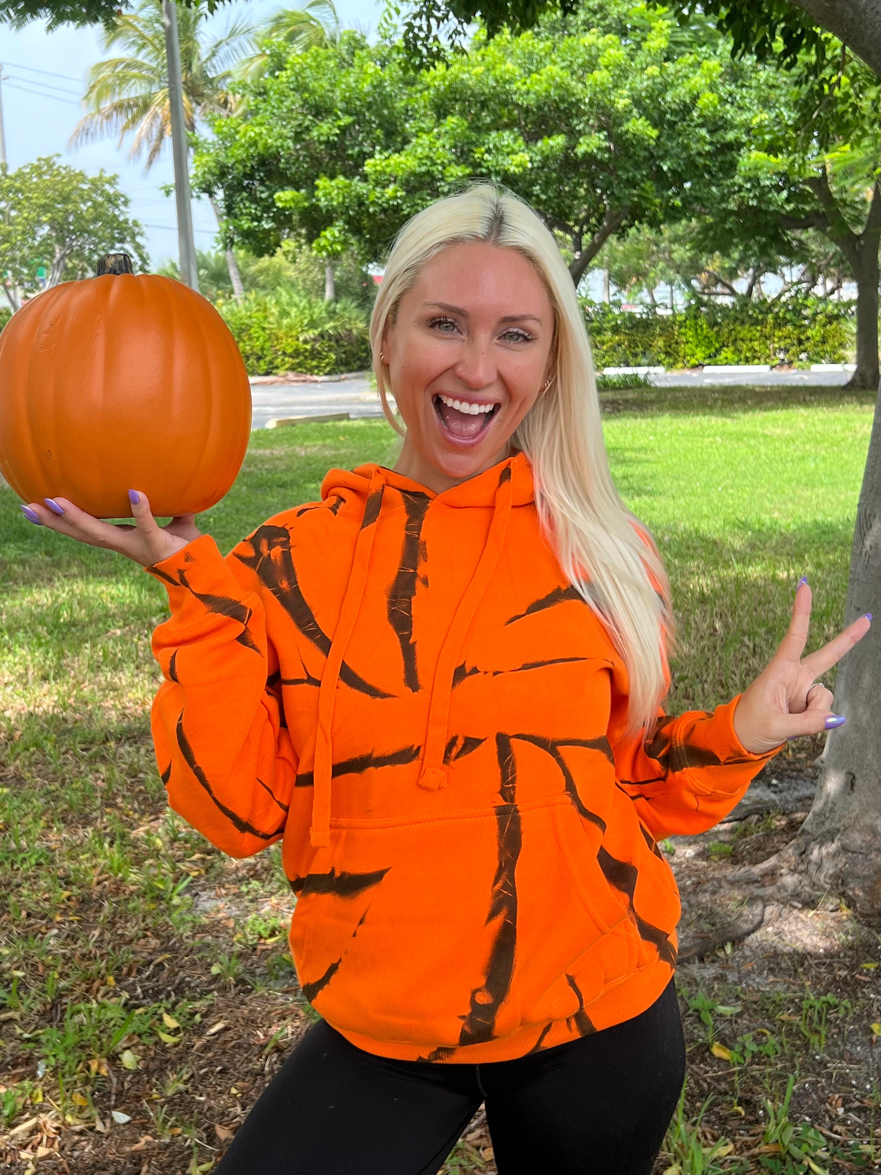 Orange Twist Tie-Dye Hoodie - Sunshine Sisters product image