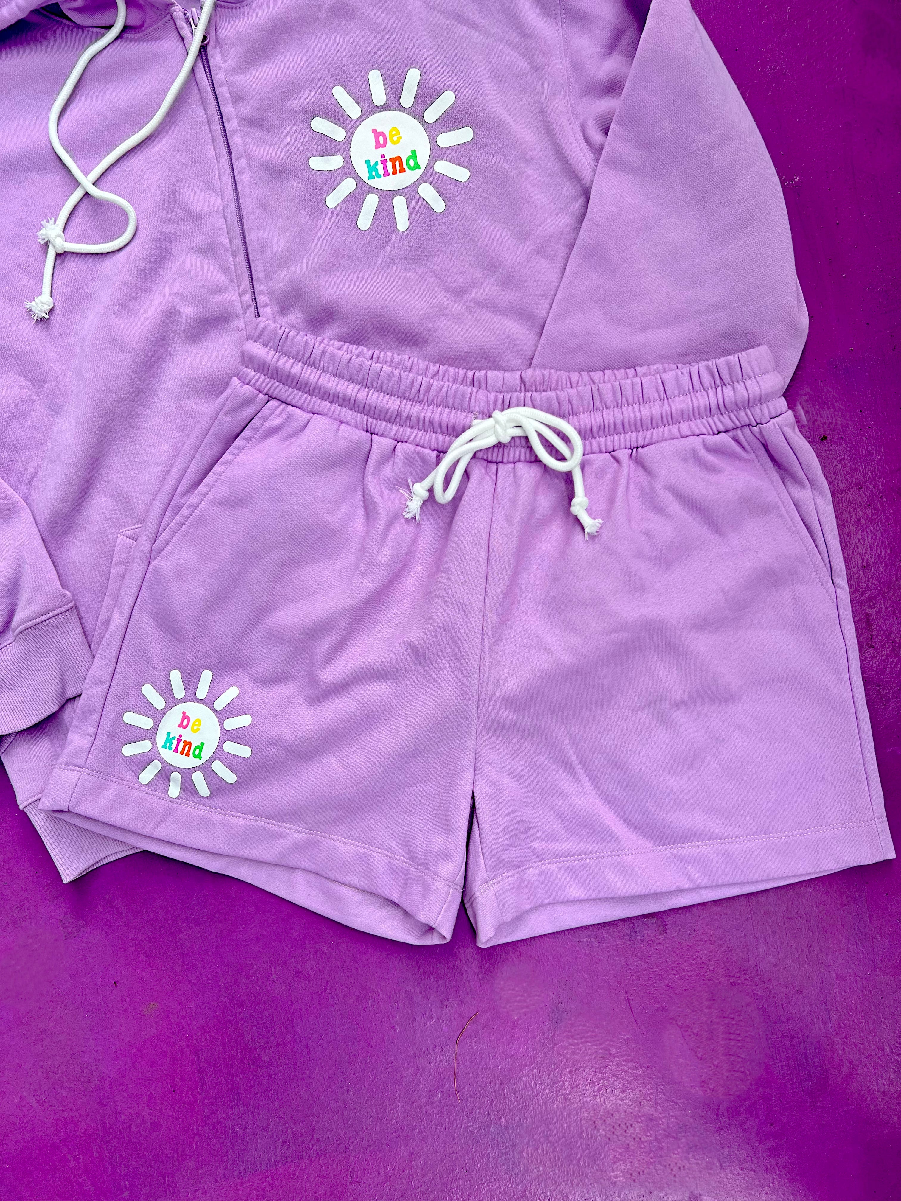 Image of Be Kind Lilac Splash Shorts