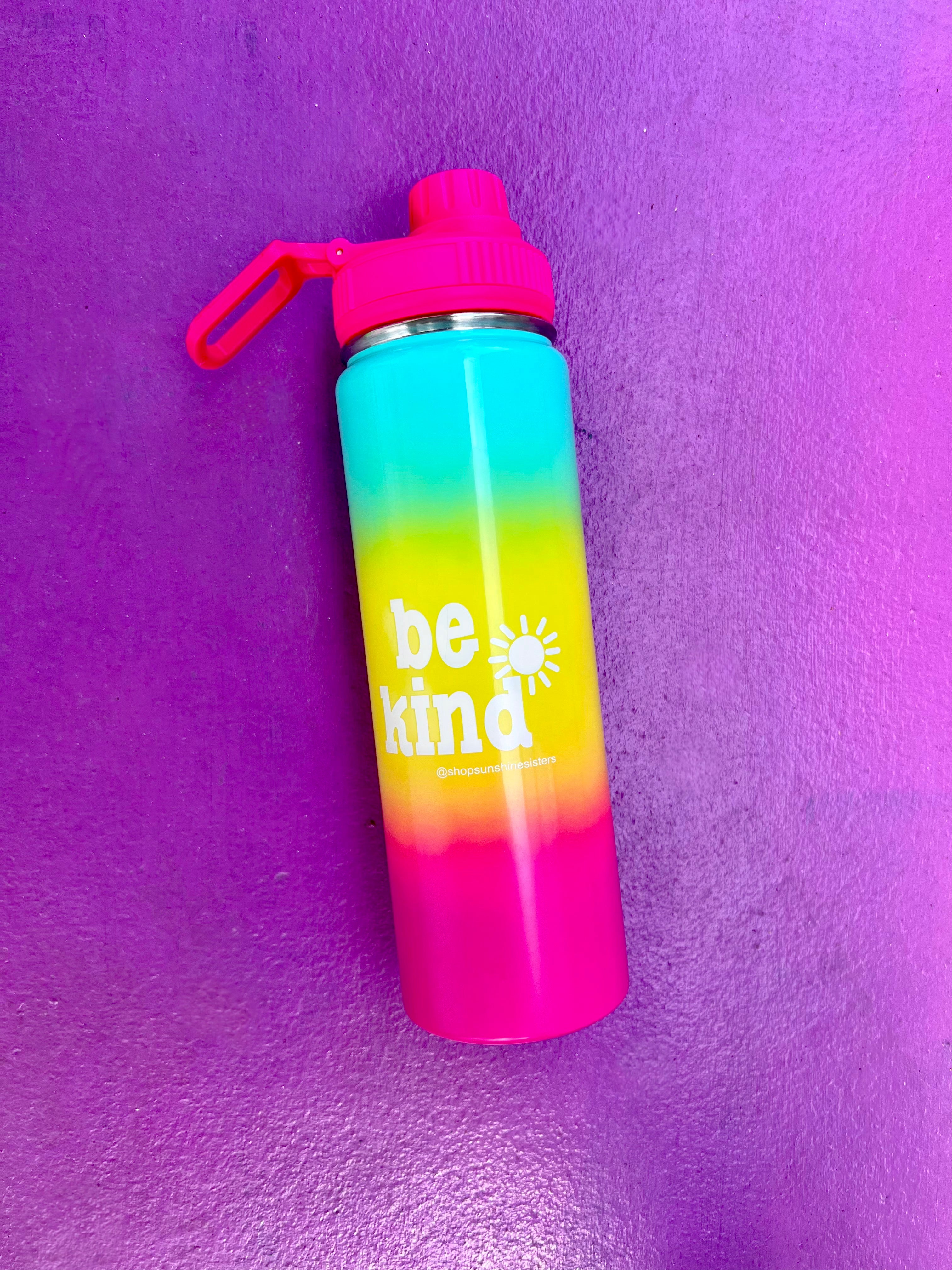 Image of Be Kind Rainbow Water Bottle  